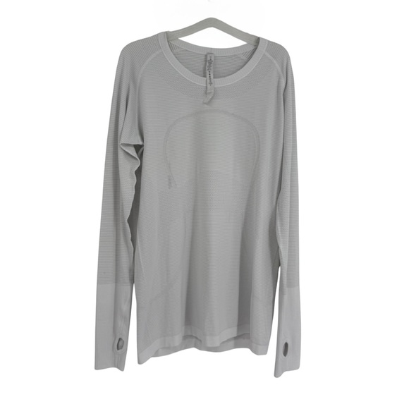 Lululemon Swiftly Tech Long Sleeve Top White Women's Size 12 Pullover - Picture 1 of 8